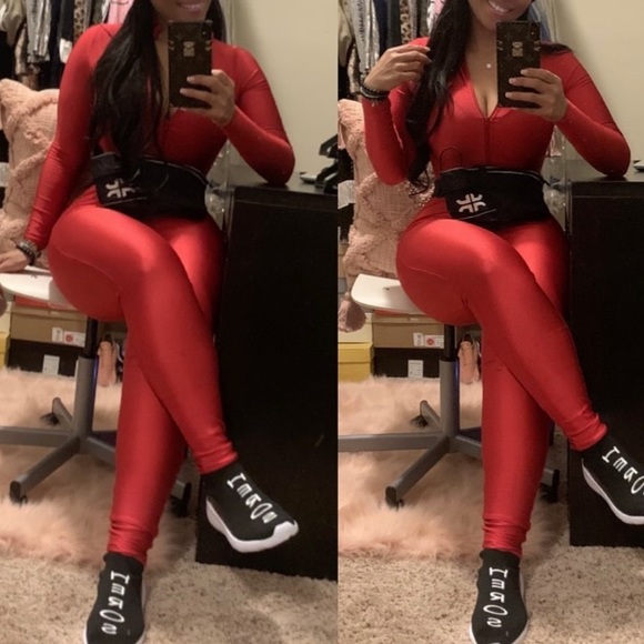 AKIRA Pants & Jumpsuits Akira One Piece Red Jumpsuit Poshmark